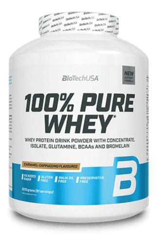 Suplemento En Polvo Biotechusa  100% Pure Whey Proteína Sabor Caramelo/capuccino En Pote De 2.27kg