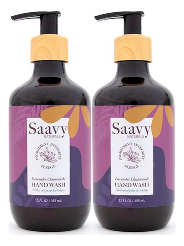 Saavy Naturals Bomba De Jabon Liquido De Manos Y Manzanilla 