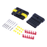 Kit De Conector Elétrico Impermeável 6 Para Carro E Motocicl