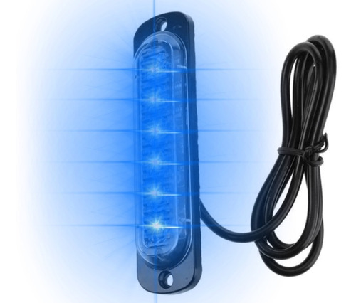 Luz Emergencia Strober Led Policia Baul Azul Acero Precio X2