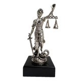 Dama De La Justicia 21cm Metalizada En Resina Themis Abogado