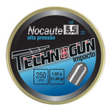 Chumbinho Mais Pesado Technogun Nocaute 250 Un 5,5mm