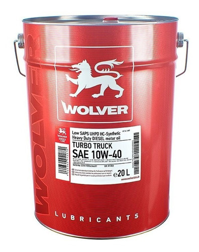 Aceite Sintetico Wolver Turbo Truck 10w40 X20lts 