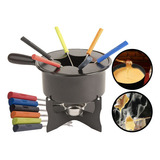 Conjunto Aparelho Panela Fondue 10 Peças Domama 1,250l Cor Preto