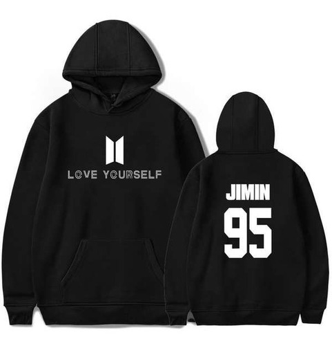 Blusa Moletom Kpop Love Yourself Jimin 95 Canguru