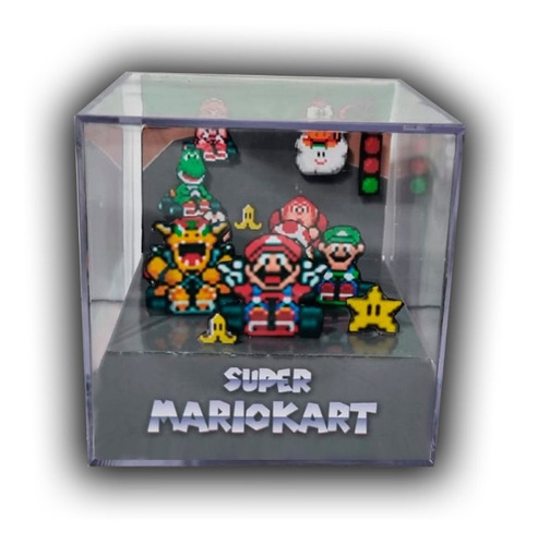 Cubo Diorama 3d Personalizado Super Mario Kart