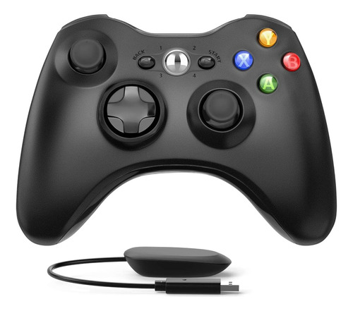 Controle X-360 Pc Sem Fio Compatível C/ Cloud Game - A055s Cor Preto