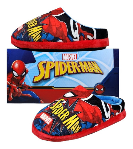 Pantuflas De Niños Spider Man Avengers Originales Marvel