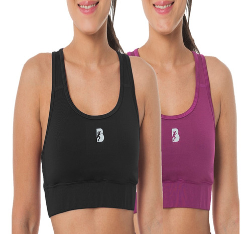 2 Pack Bra Deportivo Dama, Top Licra, Sujetador Ajustable 