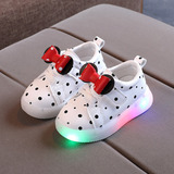 Zapatos Para Niñas Con Lazo Led, Luminosos, Ligeros Y Transp