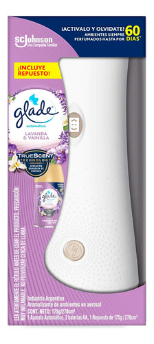 Glade Truescent Aromatizador Automático + Repuesto + Pila 6c