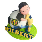 Cake Topper Futbol Balon Soccer America Vela Pasta Francesa