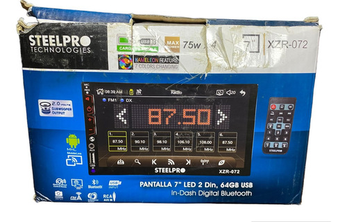 Steelpro Autoestereo Pantalla Tactil 7  Xzr-072 Caja Dañada 