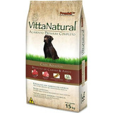 Alimento Vittanatural Premium Especial Natural Para Cão Adulto De Raça Grande Sabor Carne E Arroz Em Sacola De 15kg