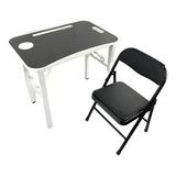 Mesa Y Silla Estudio Infantil Ajustable Plegable Negro 132