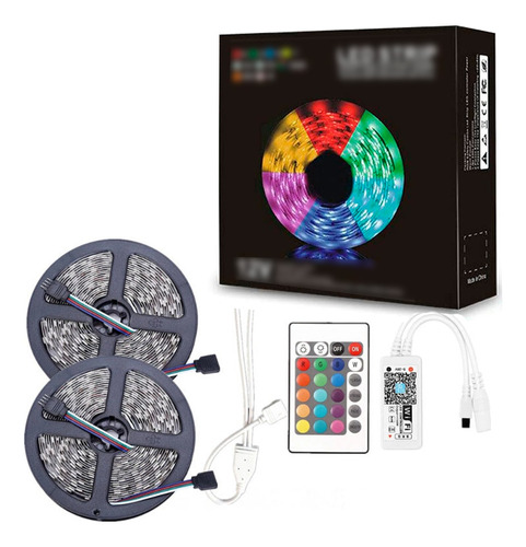 Kit Tira Led Rgb 10mts Wifi Control Remoto Google Home Alexa