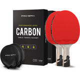 Pro Spin Raqueta De Tenis De Mesa Fibra Carbono Ping Pong X2