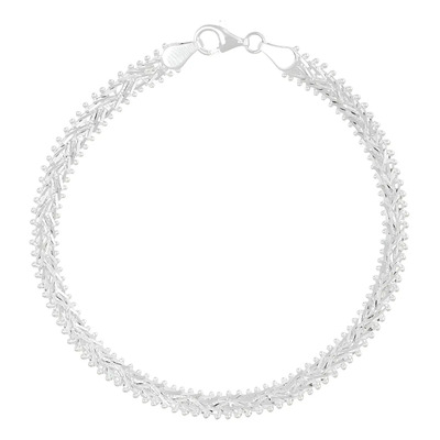 Pulsera De Plata 925 Armado A Mano Estilo Petatillo 18 Cm Color Plateado Diámetro 6 Cm Largo 18.5 Cm