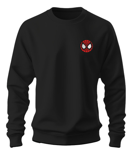Sudadera Sweater Bordado Spider Man Araña Logo Mascara