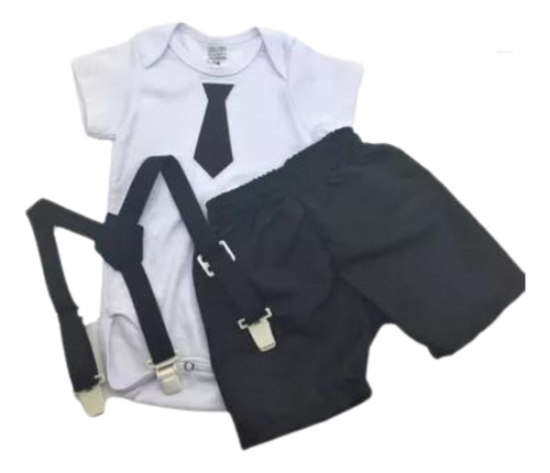 Kit Roupa Aniversário Bebê Conjunto Poderoso Chefinho