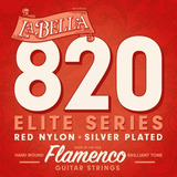 Labella 820 Elite Flamenco Nylon Rojo - Cuerdas De Guitarra 