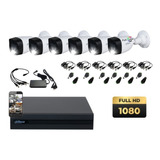 Kit Seguridad Dahua 6 Camaras 2mp Full Color Noche Dvr 8ch