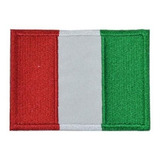 Patch Bandeira Da Itália Bordado Fecho De Contato