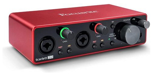 Interfaz De Audio Placa Sonido Focusrite Scarlett 2i2 3°g