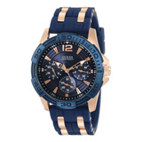 Reloj Hombre Guess U0366g4 Cuarzo 43mm Pulso Azul En