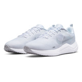 Tenis Running En Carretera Hombre Nike Downshifter 12 Blanco Color Blanco/blanco/platino Puro Talla 26 Mx
