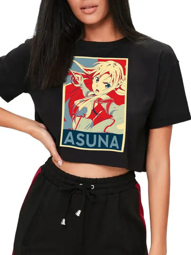 Playera Crop Top Asuna Yuuki Anime Sword Art Online 312