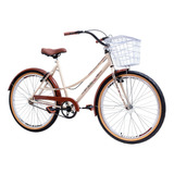 Bicicleta Feminina Aro 26 Retro Com Cestinha 06 Marchas Vel