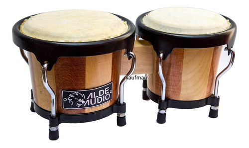 Par De Bongos Chicos De Madera 4.5 Y 5 Pulgadas