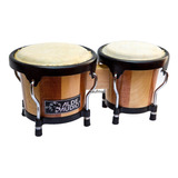 Par De Bongos Chicos De Madera 4.5 Y 5 Pulgadas