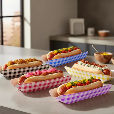 100 Charola, Hot Dog, Banderilla Sulfatada 16 Puntos Colores Combinado