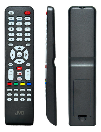 Control Remoto Jvc Smart Tv Netflix Youtube + Funda Y Pila