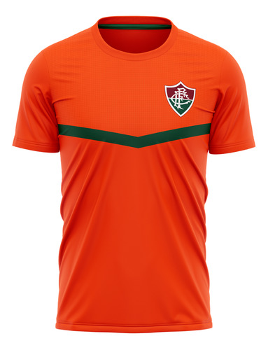 Camiseta Braziline Moss Fluminense Masculino - Laranja