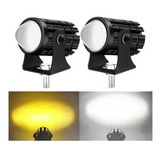 Para Par Mini Lupas Led Faros Auxiliares Dual Color 10000lm