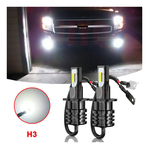 Bombillas De Luz Antiniebla Led H3 Para Chevrolet 6500k 80w