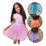 Tutu Saia Infantil Com Glitter Coloridas - Carnaval Oferta