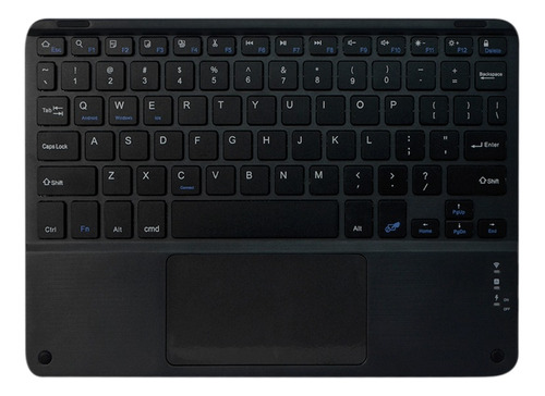 Teclado Inalámbrico + Trackpad (mouse) Bluetooth Recargable