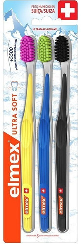 Escova De Dente Elmex Ultra Soft 3 Unidades