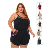 Conjunto Feminino Plus Size Verão Short E Blusa Promoção    