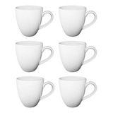 Taza Porcelana Blanca Tsuji Jarro Mug 390ml Línea 1600 X6 U