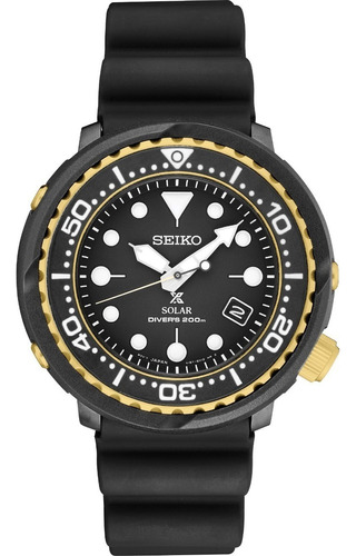 Relógio Seiko Sne498 Solar Dive Tuna Prospex 47mm Black