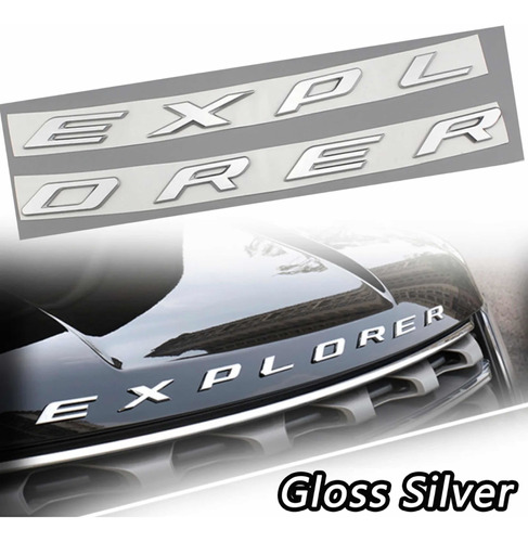 Emblema Ford Explorer Letras Plateadas 2011 Al 2021 Foto 2