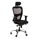 Silla Para Escritorio Oficina Citiz Cabezal Ergonómica Mesh Color Negro Material Del Tapizado Mesh/marathon