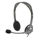 Fone Headset Logitech Estéreo Analógico H111 Cinza