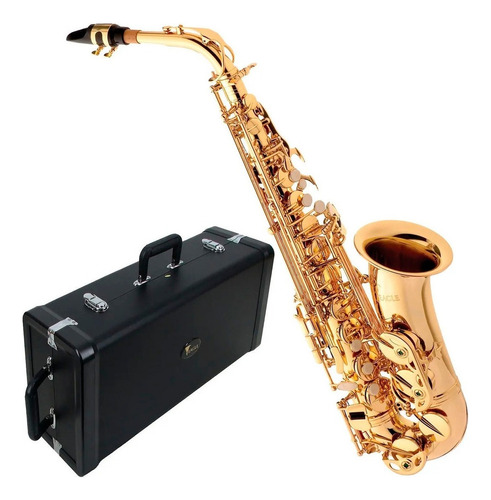Saxofone Alto Eagle Sa 501 Laqueado Muito Conserva