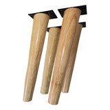 Patas Madera Muebles Cónica Diagonal Set X4 Unidades Mesas